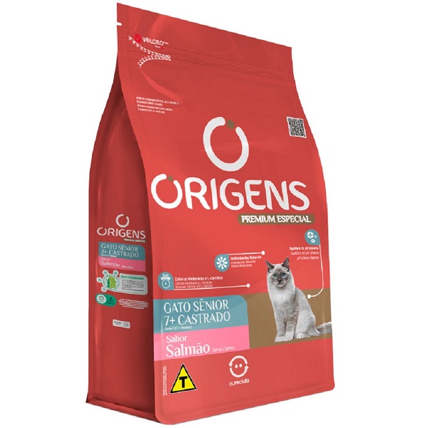 ORIGENS GATOS CASTRADOS SENIOR 7+ SALMAO 1KG