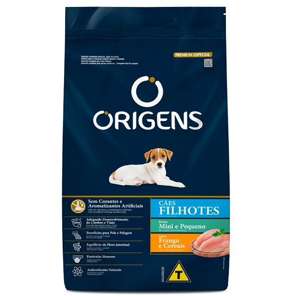 ORIGENS CÃES FILHOTES MINI E PEQUENO FRANGO E CEREAIS 1KG