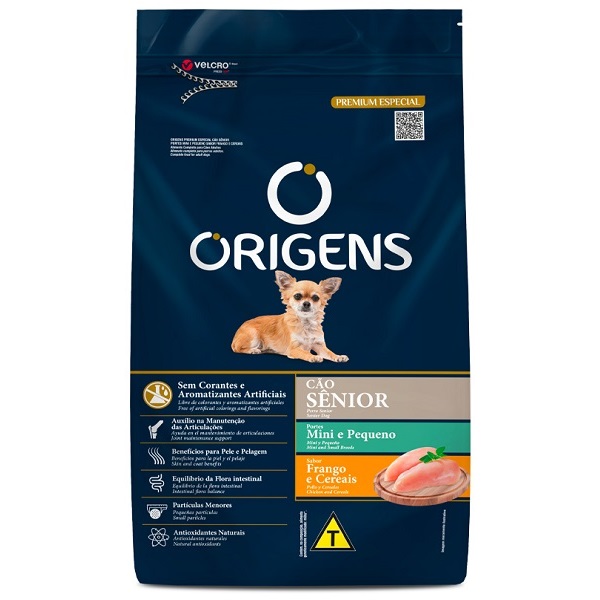 ORIGENS CAES SENIOR MINI E PEQUENO 1KG