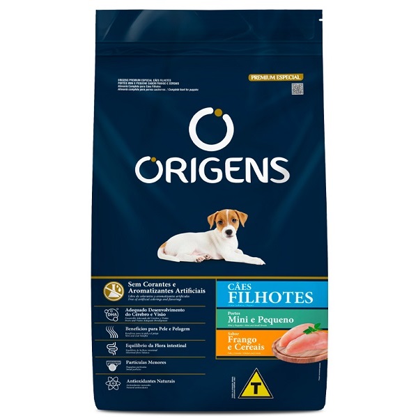 ORIGENS CÃES FILHOTES MINI E PEQUENO FRANGO E CEREAIS 3KG