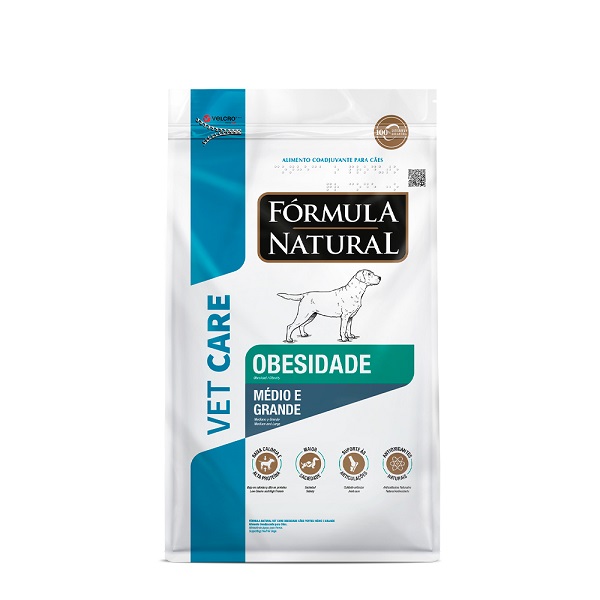 FÓRMULA NATURAL VET CARE CÃES OBESIDADE MÉDIO E GRANDE PORTE 10,1KG