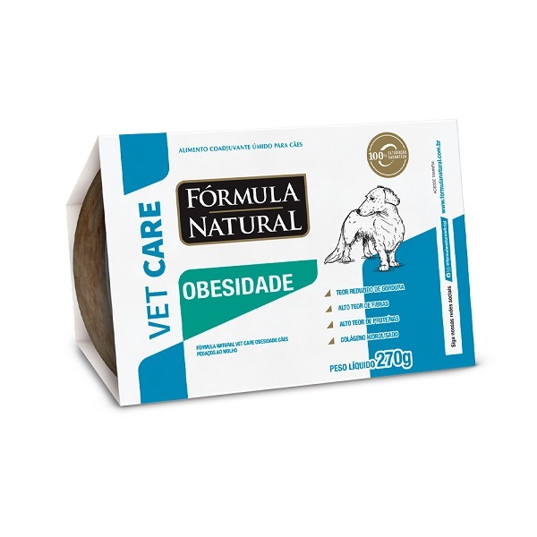 RAÇÃO ÚMIDA FÓRMULA NATURAL VET CARE OBESIDADE PARA CÃES 270G