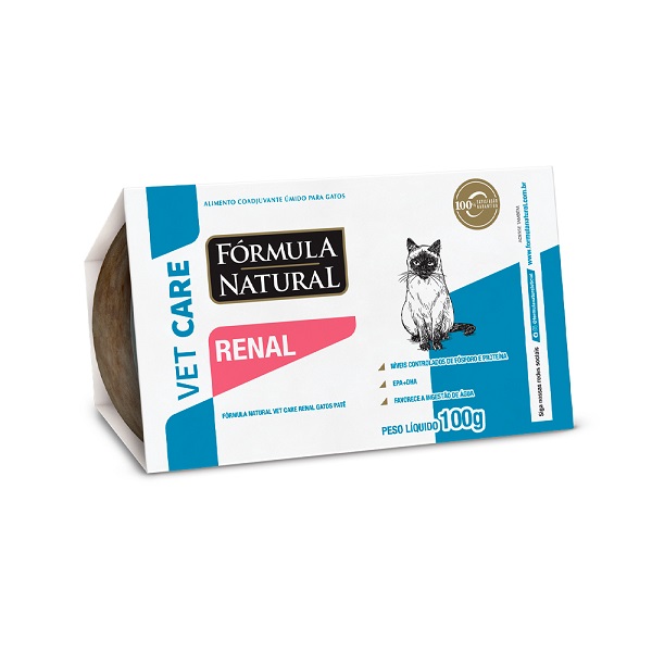 RAÇÃO ÚMIDA FÓRMULA NATURAL VET CARE RENAL GATOS 100G